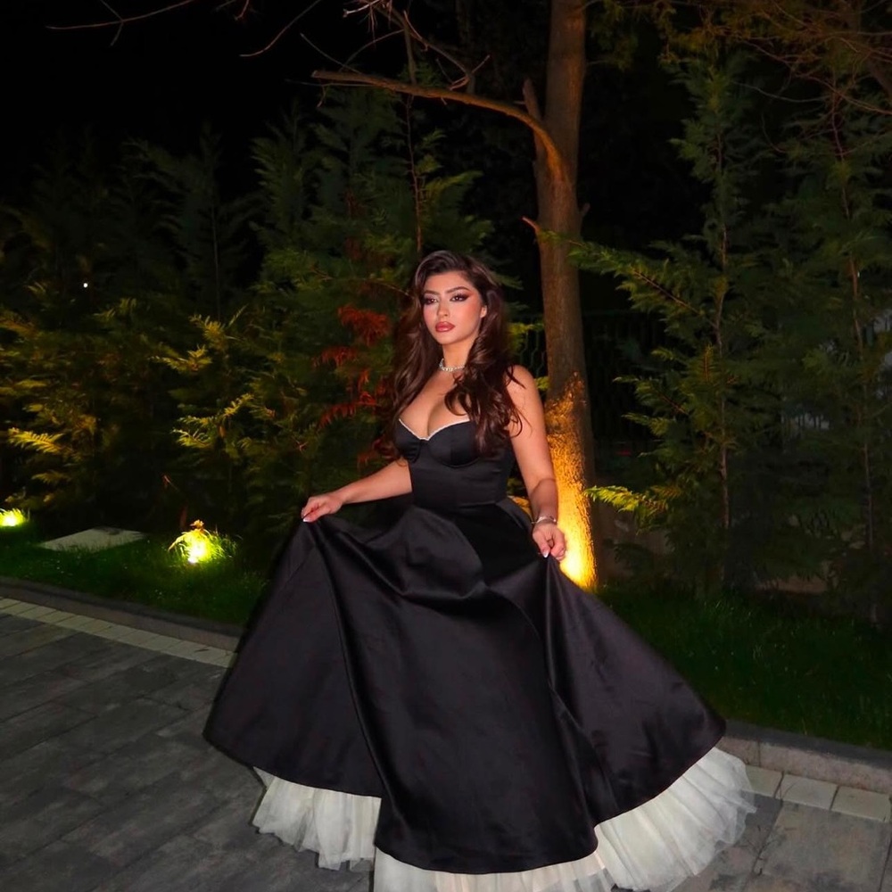 House of CB Mademoiselle Black Bustier Stretch Satin Maxi Dress